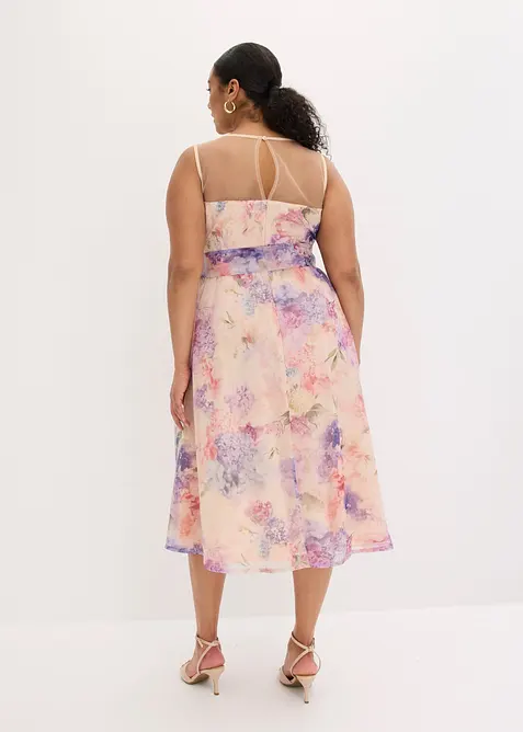 Robe midi en tulle d&eacute;licat, bonprix