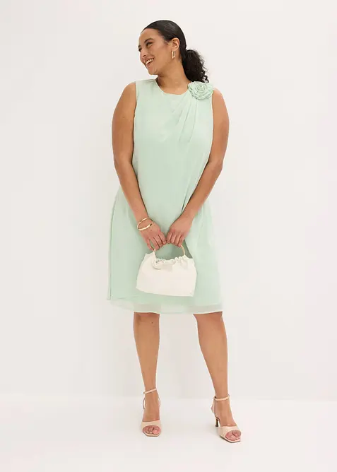 Robe de cocktail avec fleur appliqu&eacute;e, bonprix