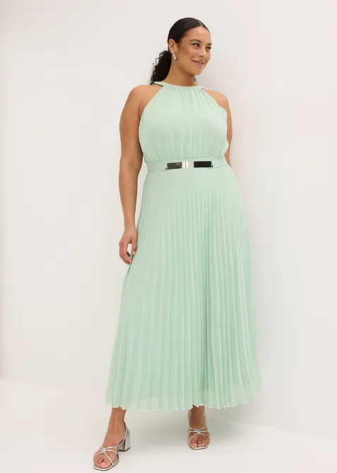 Robe de soir&eacute;e en mousseline pliss&eacute;e, bonprix