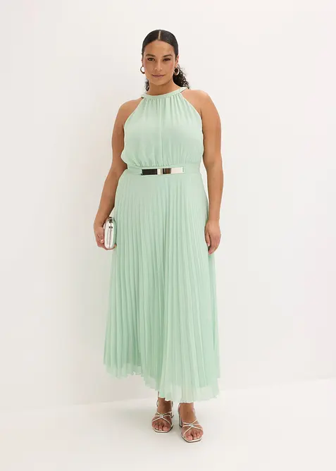 Robe de soir&eacute;e en mousseline pliss&eacute;e, bonprix