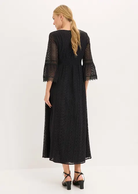 Robe longue aspect crochet, bonprix