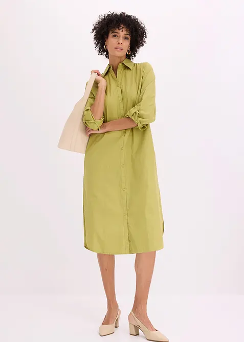 Robe-chemise en popeline de coton, bonprix