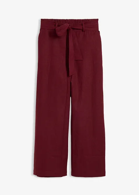 Pantalon large en lin m&eacute;lang&eacute;, bonprix