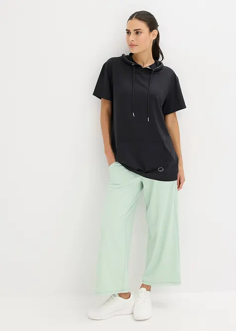 T-shirt de sport oversize avec capuche, s&eacute;chage rapide, bonprix