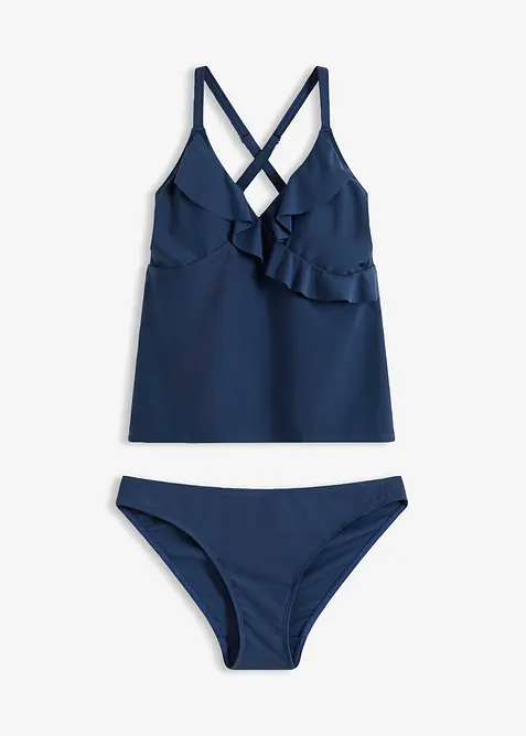 Tankini (ens. 2 pces) &agrave; volants, bonprix