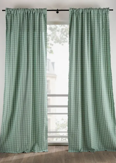 Rideau panneau en seersucker coton (1 pce), bonprix