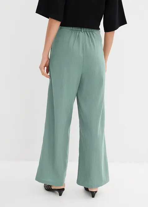 Pantalon avec bouton d&eacute;coratif, bonprix