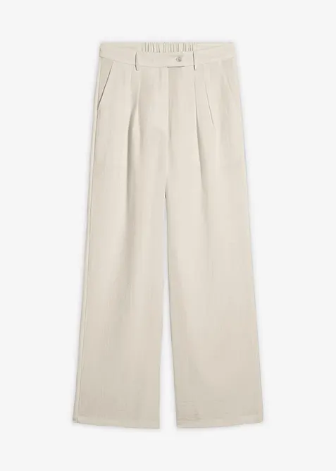 Pantalon avec bouton d&eacute;coratif, bonprix