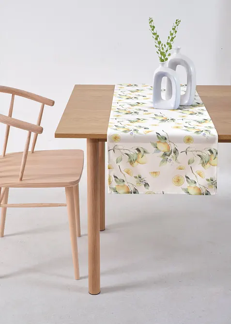Chemin de table avec imprim&eacute; citrons, bonprix