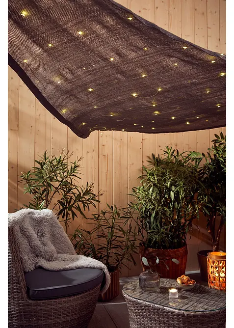 Voile d&rsquo;ombrage LED solaire, bonprix