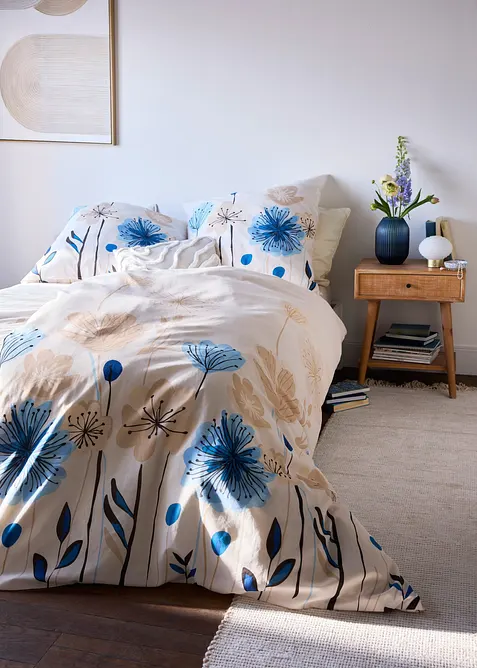 Parure de lit en coton m&eacute;lang&eacute;, bonprix