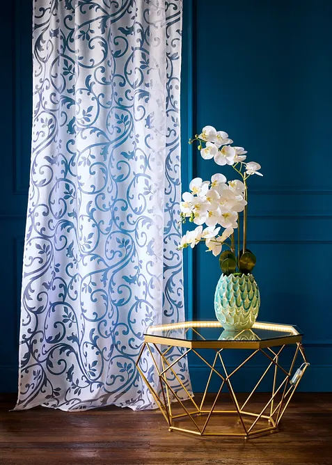 Voilage en d&eacute;vor&eacute; &agrave; motif sarments (1 pce.), bonprix