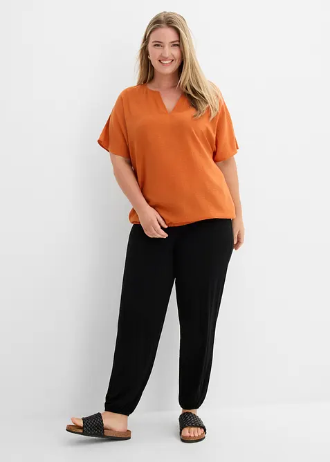 Blouse oversize &agrave; base &eacute;lastiqu&eacute;e, bonprix