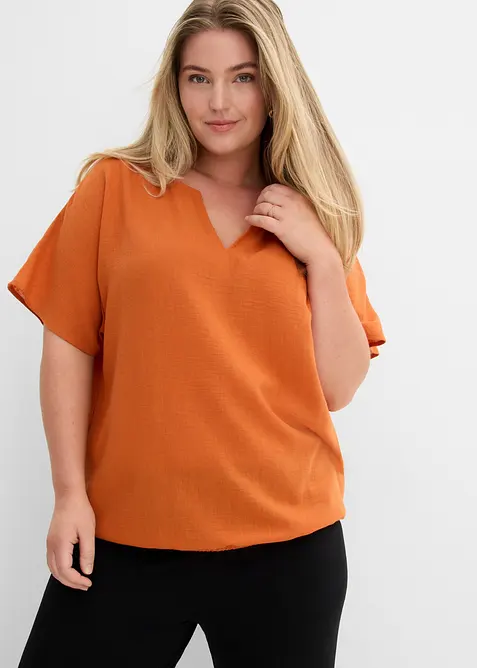 Blouse oversize &agrave; base &eacute;lastiqu&eacute;e, bonprix