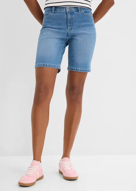 Bermuda en jean, taille mi-haute, bonprix
