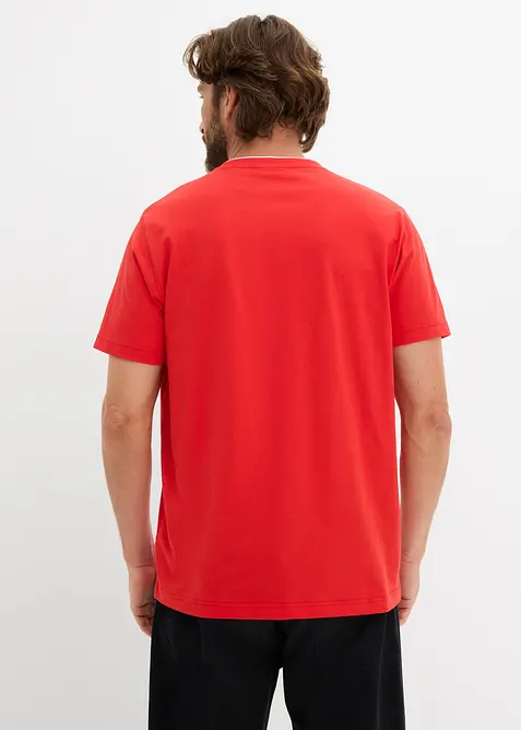 T-shirt col tunisien 100% coton, bonprix