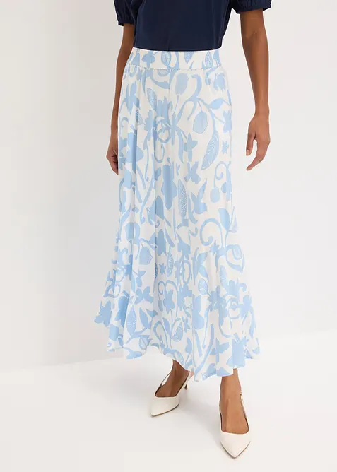 Jupe longue et fluide en viscose, bonprix