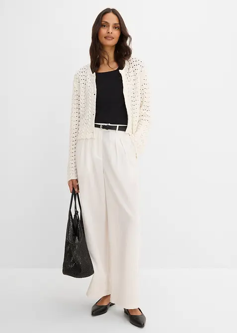 Gilet en maille ajour&eacute;e, bonprix