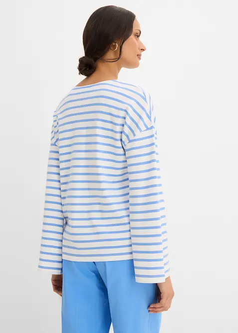 T-shirt manches longues ray&eacute; en coton, bonprix