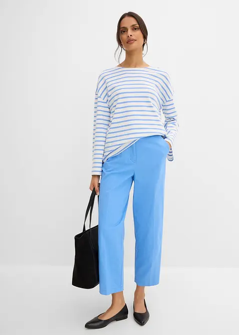 T-shirt manches longues ray&eacute; en coton, bonprix