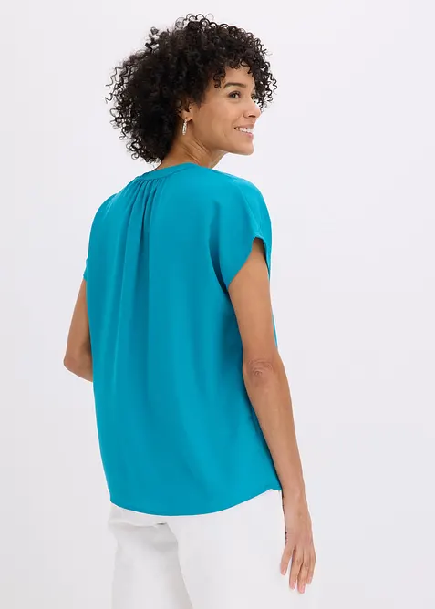 Chemisier manches courtes &agrave; boutonnage invisible, bonprix