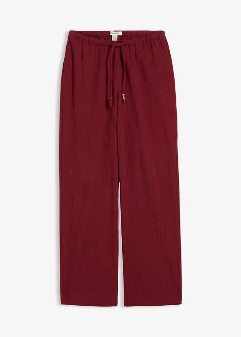 Pantalon large, effet froiss&eacute;, bonprix