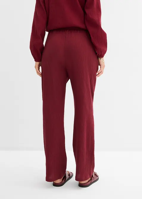 Pantalon large, effet froiss&eacute;, bonprix