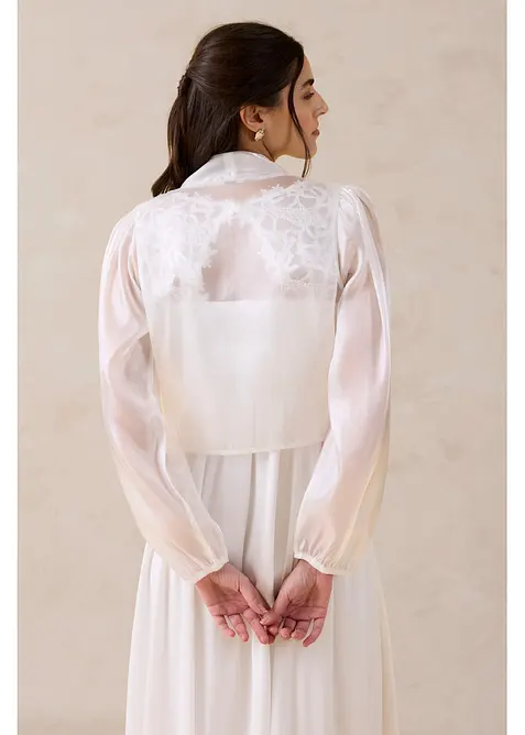 Bol&eacute;ro en tulle fin avec d&eacute;tail &agrave; nouer, bonprix