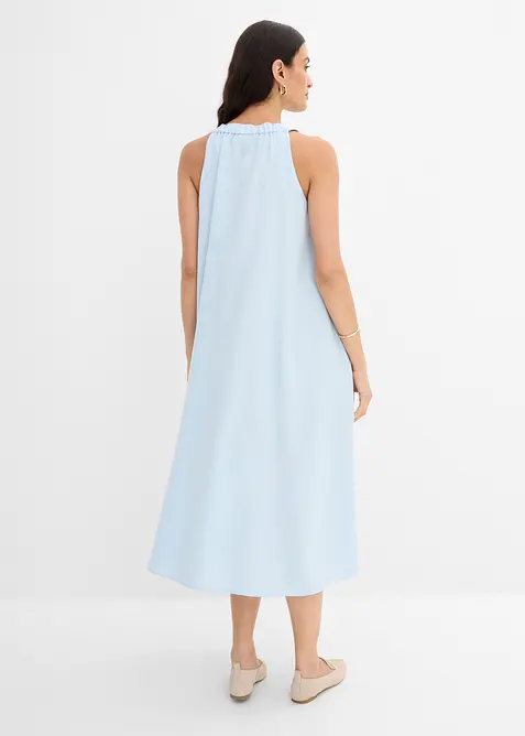Robe midi fluide et &eacute;vas&eacute;e, bonprix