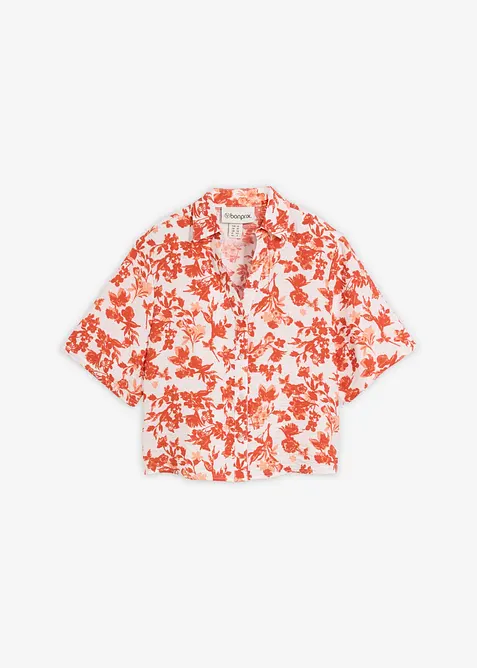 Chemisier manches courtes doux et fluide, bonprix