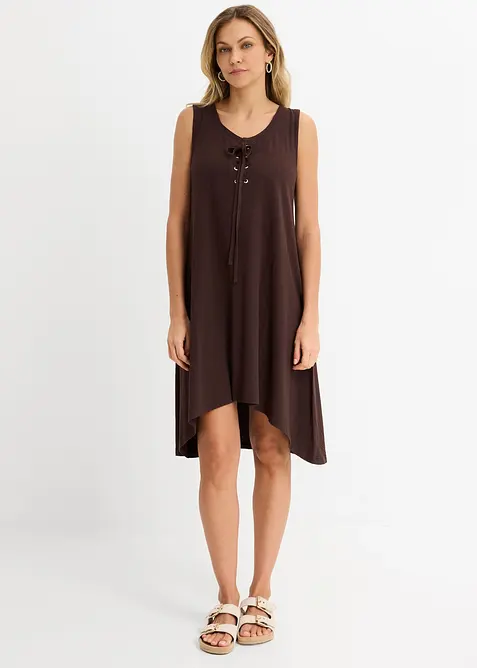 Robe en jersey &agrave; la&ccedil;age, bonprix