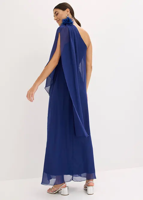 Robe de soir&eacute;e en mousseline avec fleur appliqu&eacute;e, bonprix