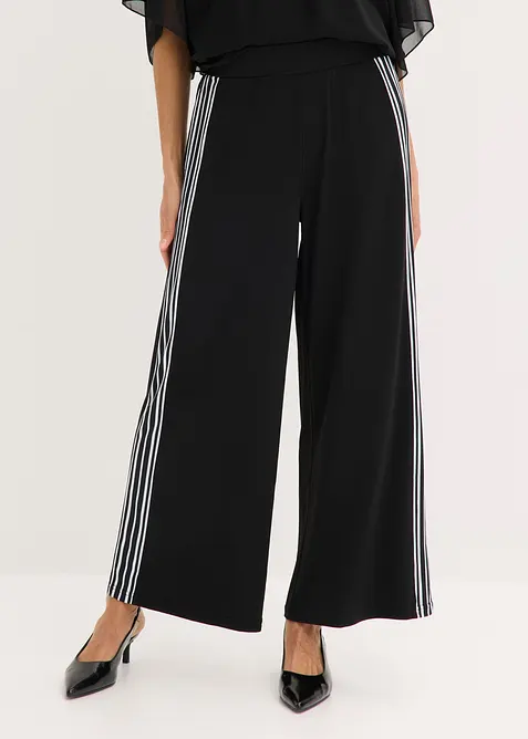 Pantalon en jersey avec bandes c&ocirc;t&eacute;s, bonprix