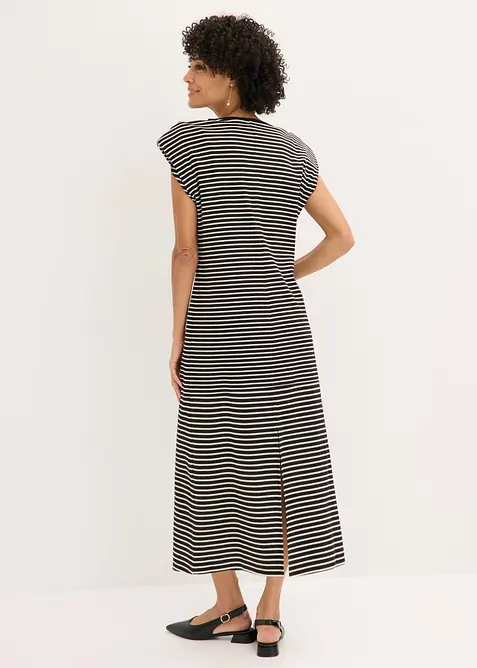 Robe en jersey ray&eacute; &agrave; taille r&eacute;glable, bonprix