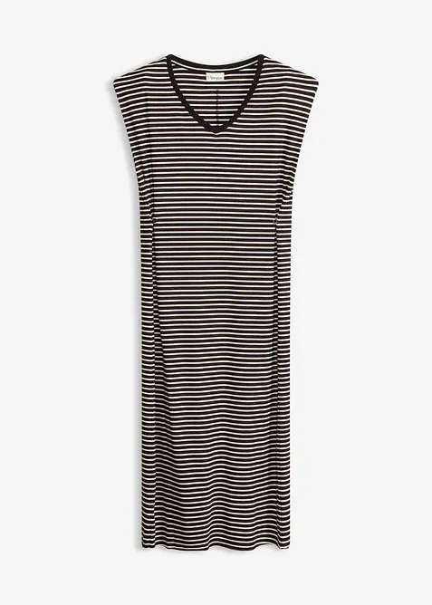 Robe en jersey ray&eacute; &agrave; taille r&eacute;glable, bonprix