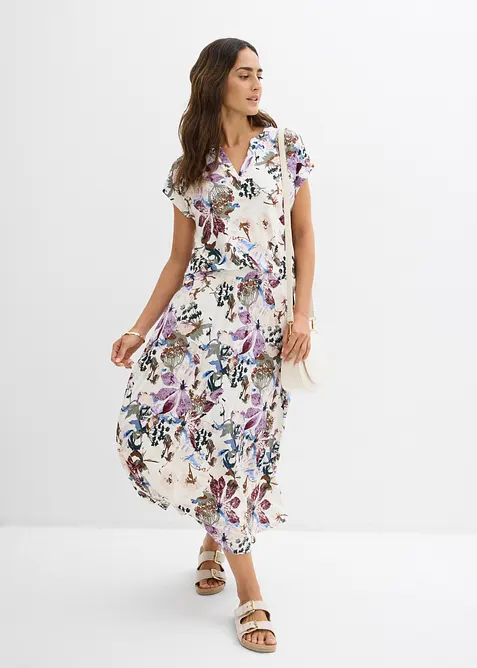 Tunique &agrave; manches courtes en viscose fluide, bonprix