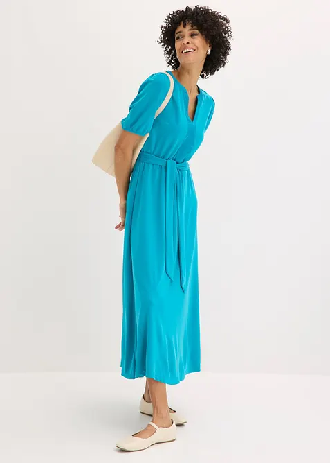 Robe midi avec ceinture &agrave; nouer (ens. 2 pces), bonprix