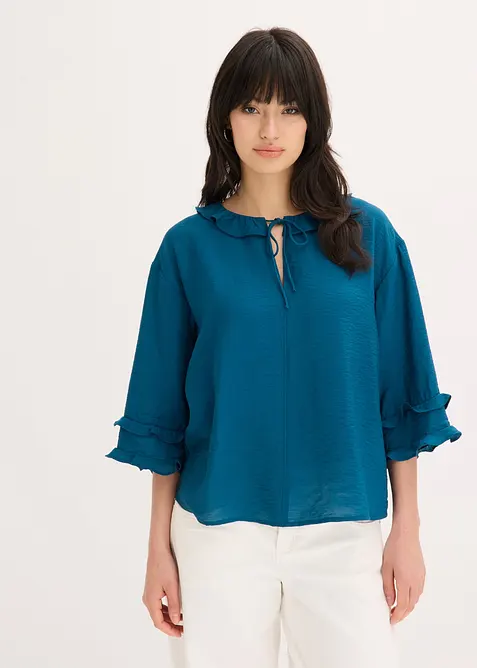Blouse boh&egrave;me en  fine viscose m&eacute;lang&eacute;e, bonprix