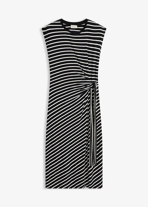 Robe en jersey drap&eacute;e, bonprix