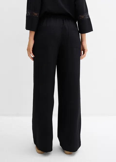 Pantalon large en viscose fluide, bonprix