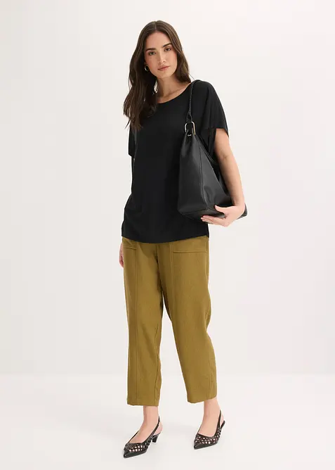 T-shirt doux en modal m&eacute;lang&eacute;, bonprix