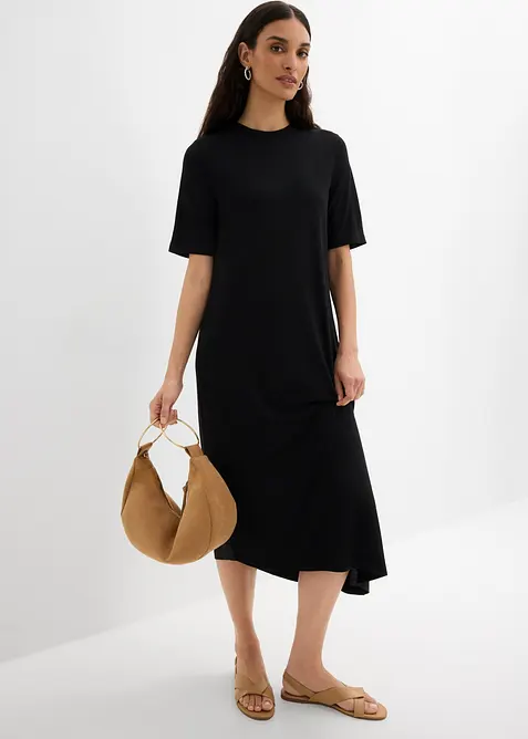 Robe &agrave; base asym&eacute;trique en jersey avec modal, bonprix