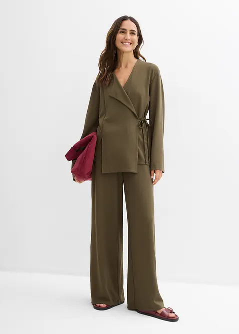 Pantalon en jersey &agrave; taille &eacute;lastiqu&eacute;e, bonprix