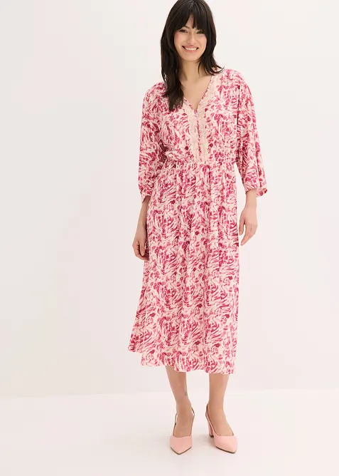 Robe en jersey avec dentelle, bonprix