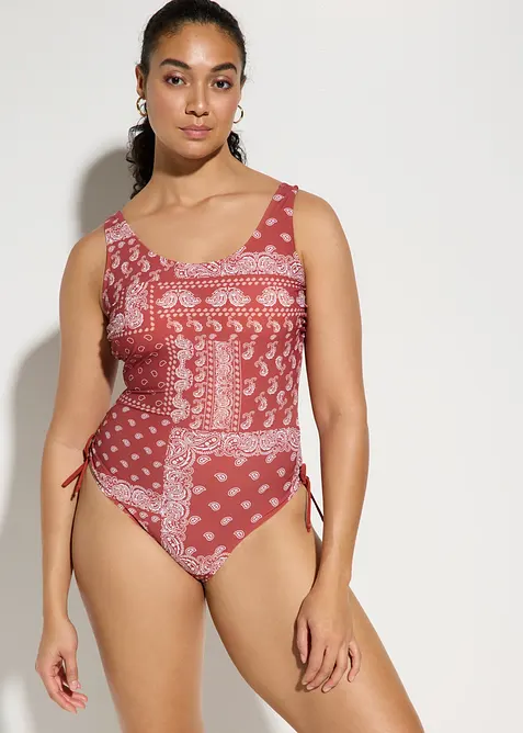 Maillot sculptant &agrave; nouettes, maintien l&eacute;ger, bonprix