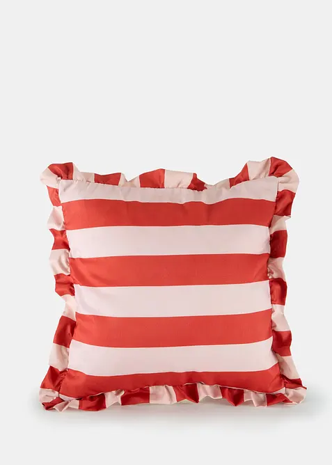 Housse de coussin ray&eacute;e &agrave; volants, bonprix