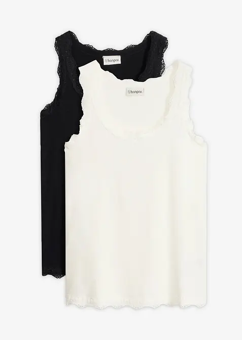 Tops &agrave; dentelle, bonprix