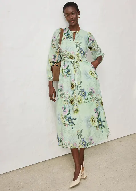 Robe longue en ramie, bonprix