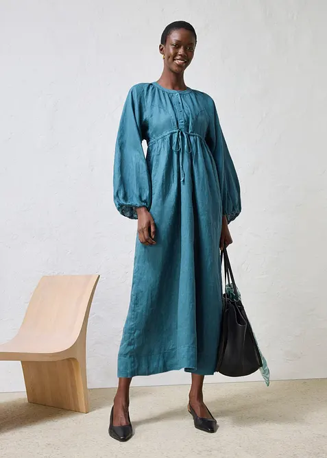 Robe longue 100% lin, bonprix
