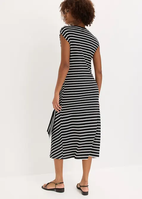 Robe en jersey drap&eacute;e, bonprix